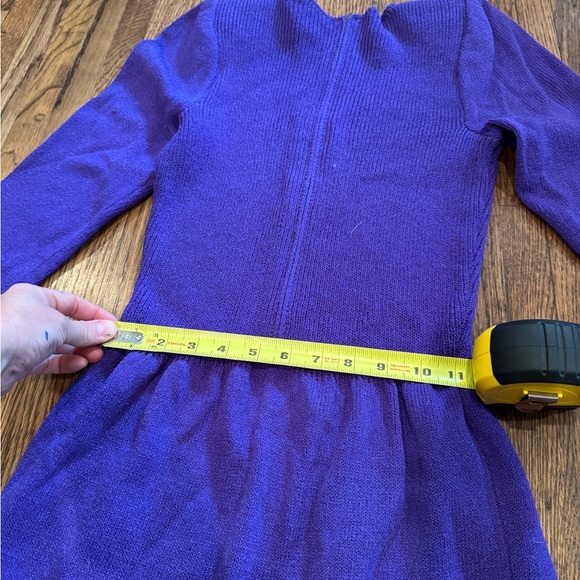 Pat Sandler for Wellmore Vintage Midi Long Sleeve Purple Sheath Dress Size 6 - Picture 5 of 10
